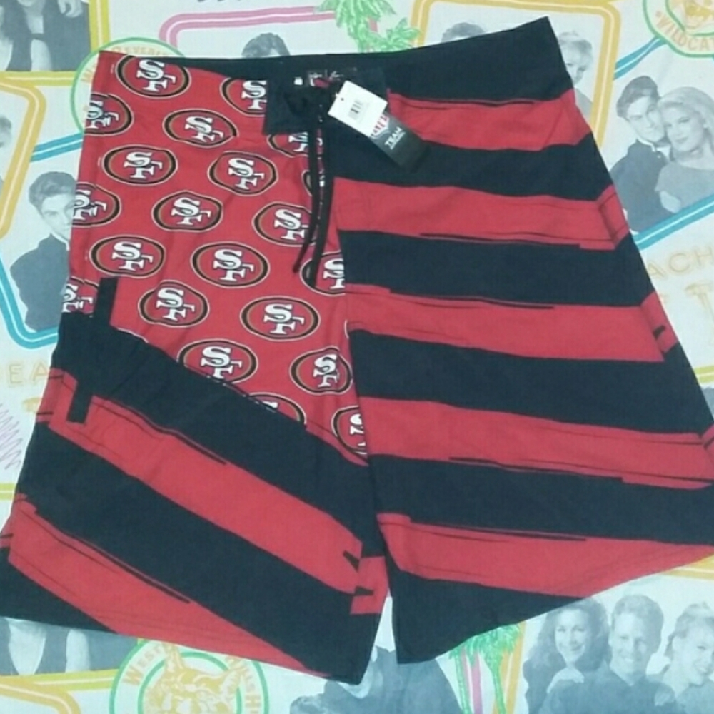 New San Francisco 49ers NFL Board Shorts Football